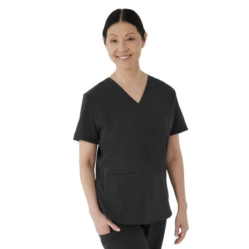 Vista 6 de Medline Lexington AVE - Camiseta médica para mujer, color morado real, talla M, cada una Negro