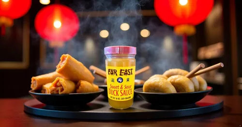 Vista 2 de Salsa agridulce – Tarro de 8 onzas de salsa de pato chino auténtica salsa asiática de pato (paquete de 2)