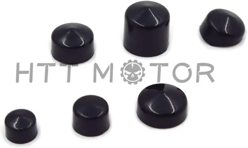 Vista 3 de MT247-003-BK Tapas Superiores de Pernos Negros Compatibles con Harley Davidson Dyna Glide Twin Cam 1991-2012