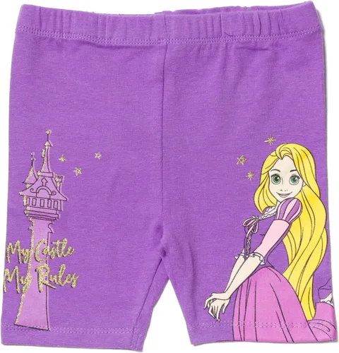 Vista 6 de Disney Princess Ariel Belle Rapunzel Moana - Paquete de 4 pantalones cortos de ciclismo para niñas pequeñas y grandes