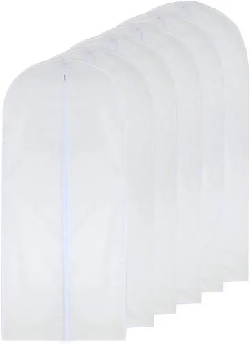 Vista 10 de Bolsas transparentes para colgar ropa de viaje (juego de 6) bolsas de traje para almacenamiento de ropa, bolsas de almacenamiento de ropa, funda
