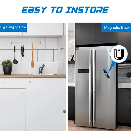Vista 7 de CA002 - Termómetro digital de carne para cocinar – Termómetro de carne de lectura instantánea para asar y ahumar 2 en 1 doble sonda para horno