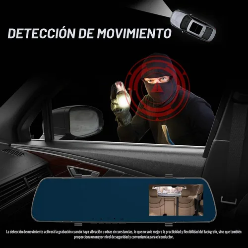 Vista 3 de Cámara de salpicadero de espejo frontal y trasera para coche, 4 pulgadas, pantalla IPS 1080P, espejo retrovisor, montaje de cámara de tablero