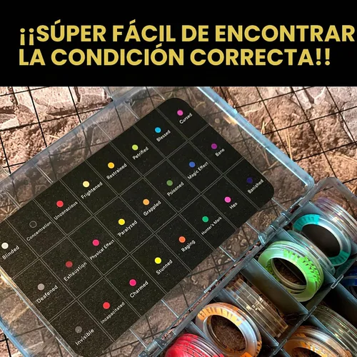 Vista 5 de 96 marcadores de efectos de estado Figuras DND acrílicas 24 anillos de condiciones Accesorios DND para RPG como Calabozos y Dragones 5ª edición