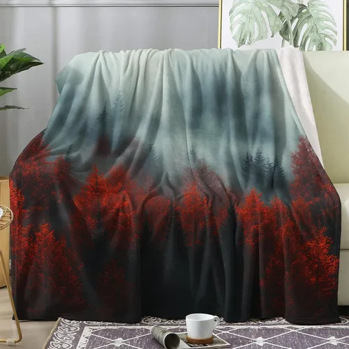 Vista 35 de Manta de vellón de cactus del desierto, color beige del suroeste para sofá, cama, sofá, mantas y mantas rústicas con patrón occidental, manta