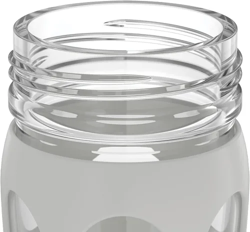 Vista 3 de Lifefactory Botella de agua de vidrio Active Flip Cap de 22 onzas, 22 onzas, gris frío