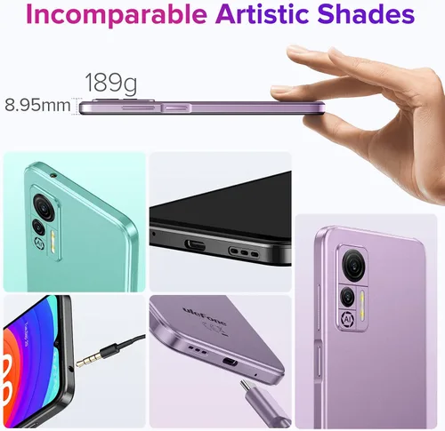 Vista 2 de Ulefone Teléfono Note 20 Pro desbloqueado, 8GB+128GB, 8-Core, pantalla de 6.75 pulgadas 90Hz, Android 14, cámara AI de 50MP, batería de 6000mAh, 4G