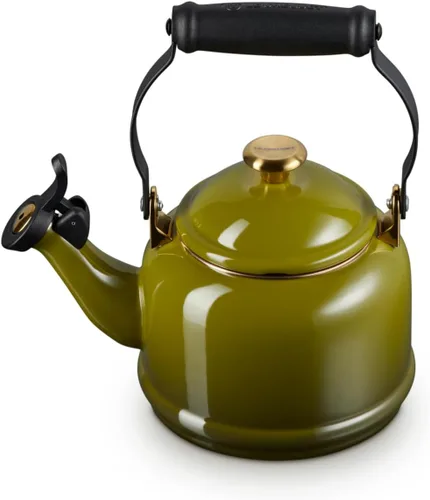 Vista 17 de Le Creuset - Tetera Demi esmaltada en acero, 1.25 cuartos de galón, Artichaut