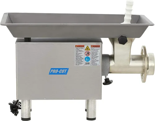 Vista 2 de PRO-CUT KG-22 picadora de carne de acero inoxidable con motor 1 Hp, sin arandela