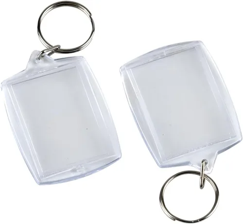 Vista 7 de IFAMIO 30 piezas de marco de fotos llavero titular de fotos llaveros de plástico transparente en blanco personalizado inserto de imagen de plástico
