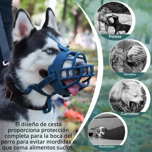 Vista 5 de BARKLESS Bozal de cesta de perro para pastor alemán para evitar morder