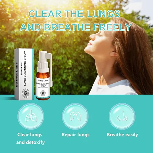 Vista 5 de Spray de Limpieza Pulmonar de Saafra Labs, Nebulizador de Limpieza Pulmonar, Nebulizador de Limpieza Pulmonar Herbal, Poderoso Apoyo y Limpieza