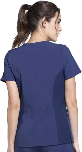 Vista 4 de Cherokee Camiseta quirúrgica de ajuste contemporáneo para mujer con panel de punto elástico CK680