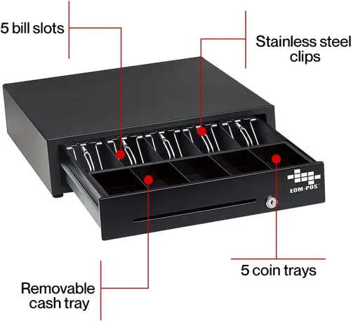 Vista 4 de POS paquete de accesorios para Square Stand - caja registradora, impresora térmica de recibos (compatible con Square Stand).
