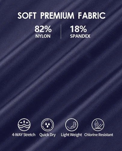 Vista 27 de beautyin - Traje de baño para mujer, traje de baño aeróbico y de competición de una pieza, estilo pantalón corto