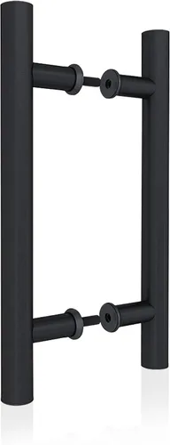 Vista 12 de JUBEST Manija de puerta de granero de 12 pulgadas, pasamanos de puerta corredera en forma de H de doble cara, manijas de puerta batiente