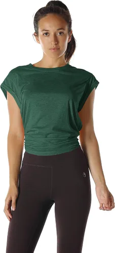 Vista 3 de icyzone - Camisetas de entrenamiento con espalda abierta para yoga
