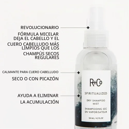 Vista 6 de R+Co SPIRITUALIZED Dry Shampoo Mist – Oil-Absorbing & Volumizing Spray, Refreshes Hair Between Washes, All Hair Types