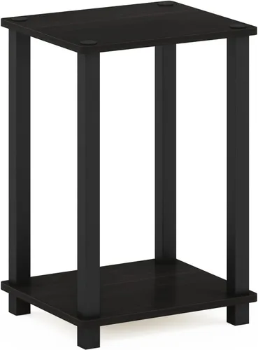 Vista 20 de Furinno Simplistic - Juego de 3 mesas auxiliares y mesa auxiliar, marco de metal moderno de 2 niveles, mesas auxiliares cuadradas, juego de mesitas