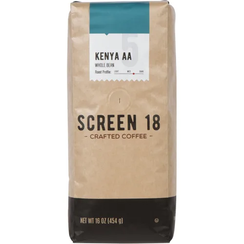 Vista 14 de Screen 18 Kenya AA Café molido de origen único, tostado medio oscuro, 1 libra