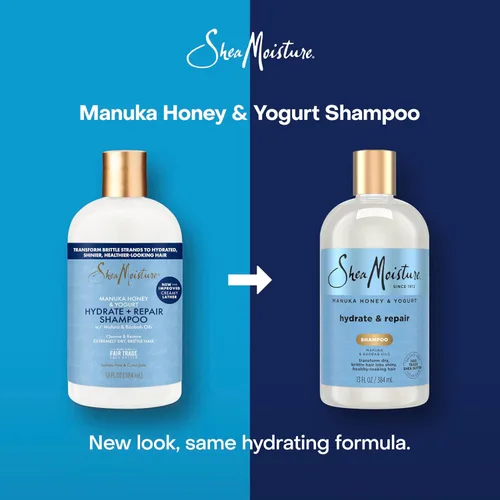 Vista 4 de Shea Moisture Champú Hidratar y Reparar Cabello Dañado con Miel de Manuka y Manteca de Karité 13 oz