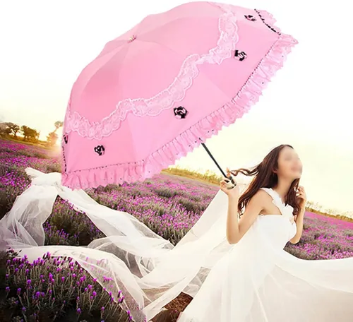 Vista 2 de ACGrade Parasol sombrilla de encaje sombrilla de encaje sombrilla de sol sombrilla para caminar paraguas para mujer sombrilla de sol para mujer