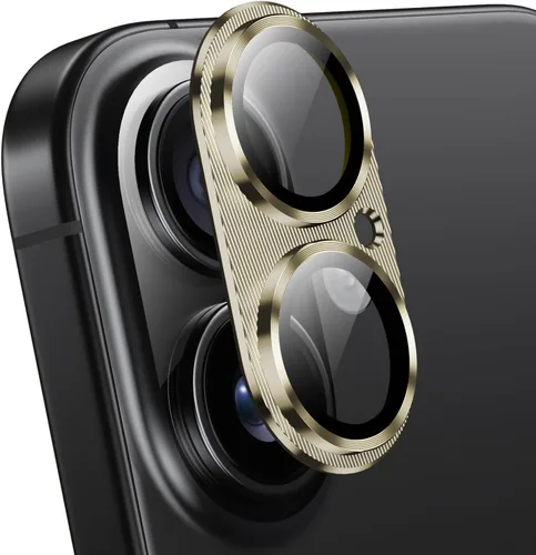 Vista 9 de Korecase Protector de lente de cámara para iPhone 16/iPhone 16 Plus Metal templado vidrio trasero protector de lente compatible con iPhone 16 y Negro