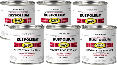 Vista 7 de Rust-Oleum 7777730 Stops Rust Pintura con Brocha, Media Pinta, Negro Satinado