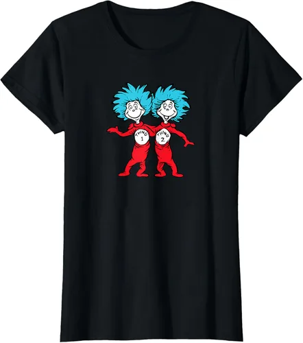 Vista 51 de Dr. Seuss Thing 1 Thing 2 Buddies - Camiseta Negro