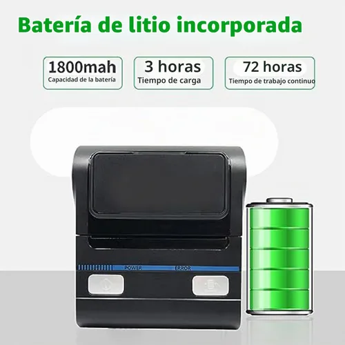 Vista 9 de No es compatible con iPhone/iPad/Mac, impresora térmica portátil Bluetooth de 3.150 in, solo compatible con Android/Windows, impresora inalámbrica