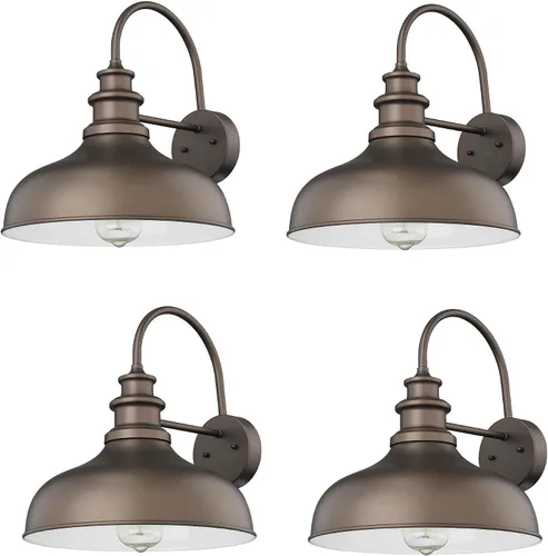 Vista 11 de Bestshared Luz de granero para exteriores, enchufe E26, luces de pared para exteriores, resistente a la intemperie, iluminación exterior industrial