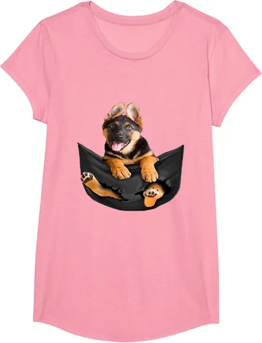 Vista 98 de Dog Lovers Gifts - Camiseta divertida con cara de perro con bolsillo, Negro, S