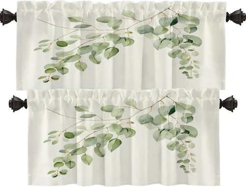 Vista 66 de Shrahala Cortinas blancas S inspiradoras para ventanas de cocina, cortinas negras con palabras cristianas para cafetería, cortinas opacas