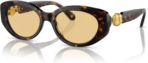 Vista 2 de Swarovski Women's Sk6002f Low Bridge Fit Oval Sunglasses