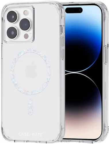 Vista 5 de Case-Mate - Funda magnética para iPhone 14 Pro Max, 6.7 pulgadas, transparente con destellos de diamante (Clear Twinkle Diamond), protección caídas