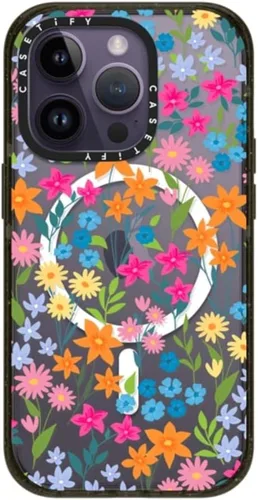 Vista 60 de CASETiFY Impact - Funda para iPhone 13 [protección contra caídas de 6.6 pies/compatible con Magsafe] Black Kingsnake, color negro transparente