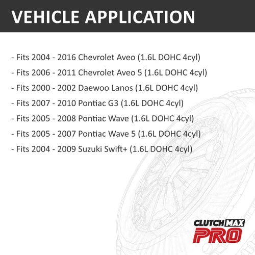Vista 2 de PRO Performance Stage 1 Kit de embrague compatible con Chevy Aveo 2004-2016 2000-2002 Daewoo Lanos 2005-2010 Pontiac Wave G3 2004-2009 Suzuki Swift