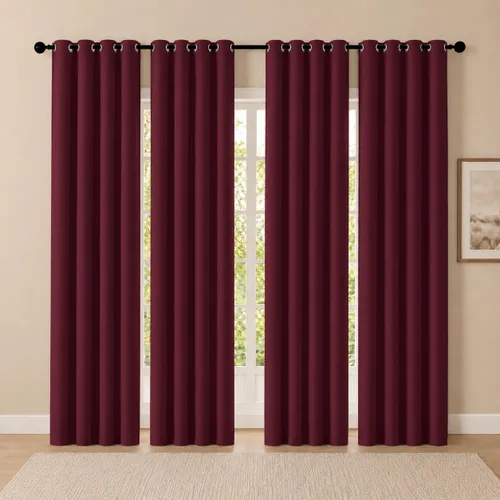 Vista 97 de Cortinas de oscurecimiento de habitación de 45 pulgadas de largo para dormitorio y sala de estar, cortinas térmicas aislantes con ojales