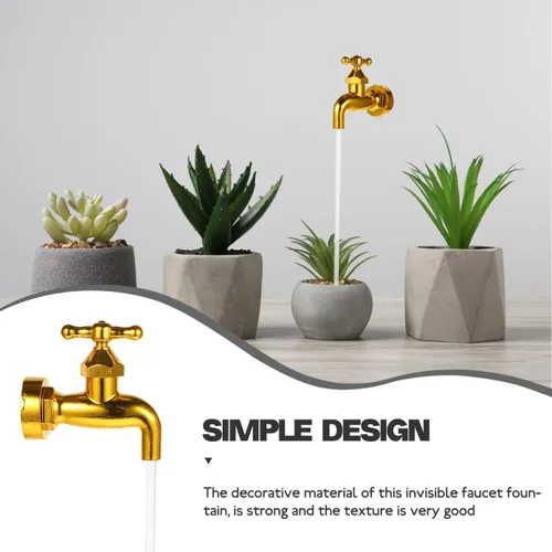 Vista 5 de Happyyami 1 juego de decoración DIY puede dispositivo de jardín que fluye agua para patio fuente grifo decoración arte decorativo piscinas ornamento