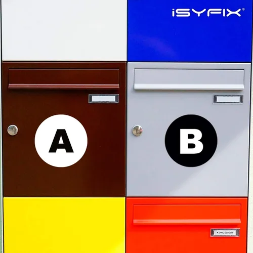 Vista 6 de iSYFIX Calcomanías de letras de vinilo multicolor, autoadhesivas de 4 pulgadas, de la A a la Z, 4 de cada letra, calcomanías para interiores