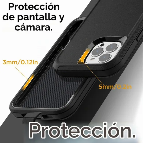Vista 6 de AICase Funda para iPhone 13 Pro Max/12 Pro Max con protector de vidrio, protección contra caídas de alta resistencia, cuerpo completo, a prueba