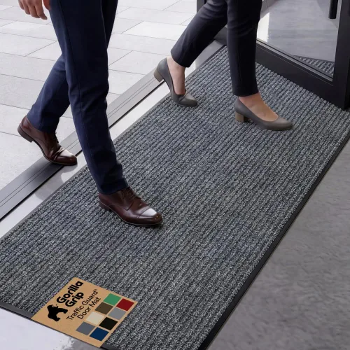 Vista 22 de GORILLA GRIP Traffic Guard - Tapete resistente para interiores y exteriores Negro
