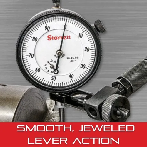 Vista 5 de Indicador de prueba de dial con accesorios Starrett Last Word, pulgadas, Blanco, 1