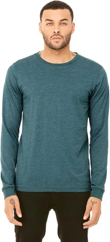 Vista 28 de Canvas Filmore 3501 - Camiseta de 4.2 onzas para hombre manga larga (1) Ceniza + (1) Jaspeado atlético