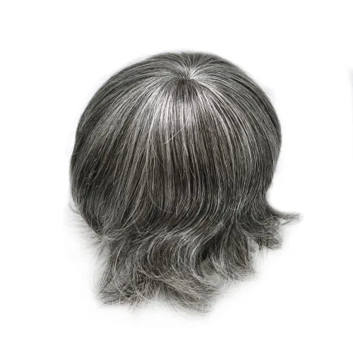 Vista 305 de Toupee para hombre 100% cabello humano real tupé para hombres 0.004 in piel de poliuretano para hombre, sistema de reemplazo de piezas de pelo