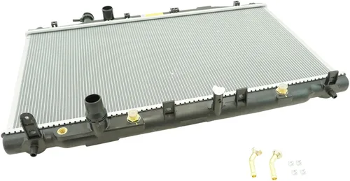 Vista 129 de TRQ Radiador de núcleo de aluminio de 1 fila Compatible con Subaru WRX STI 2.5L Turbo AWD 2015-2020