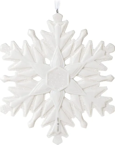 Vista 2 de Hallmark Keepsake Adorno de Navidad, año 2021, 2021 copo de nieve, porcelana