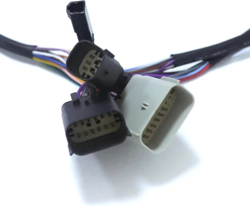 Vista 4 de Manillar precableado de elevación de 14 pulgadas, barra de choque preperforada, color negro, compatible con Harle H-Dy Street Glide/Electra