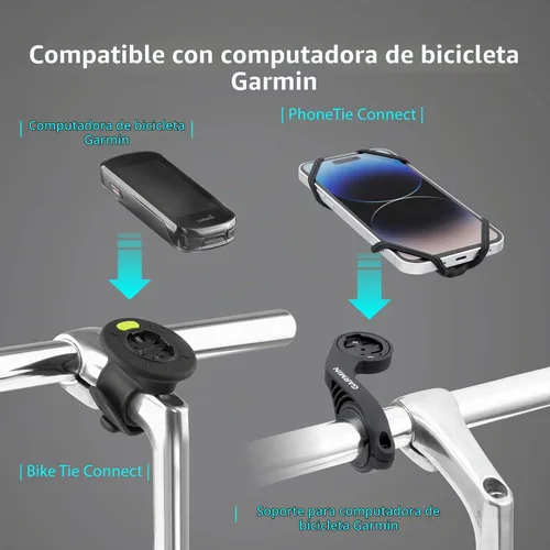 Vista 6 de Bone Kit de conexión para correr + Bike Tie Connect 2, soportes universales