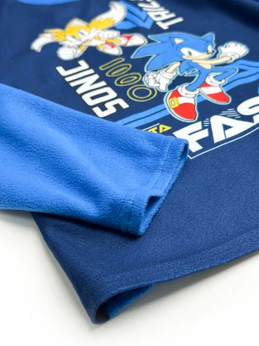 Vista 4 de Komar Kids Sonic the Hedgehog Christmas This Is How I Roll - Conjunto de pijama de manga larga para niño